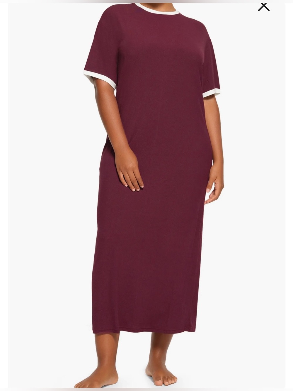 Skims burgundy maxi dress size M